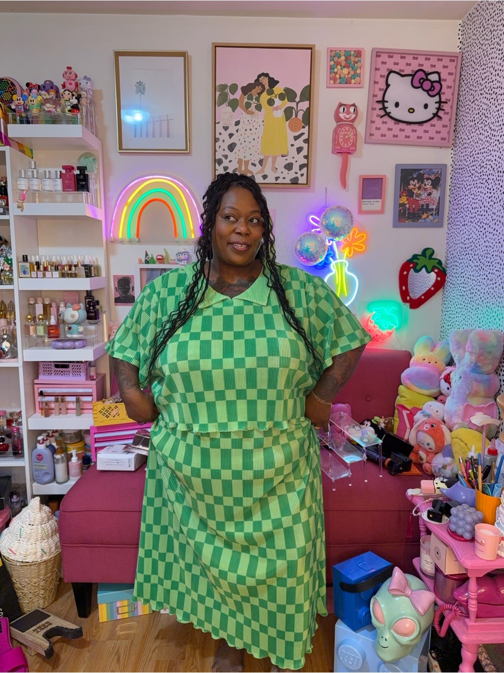 Shop Taby green check (TOP ONLY)
